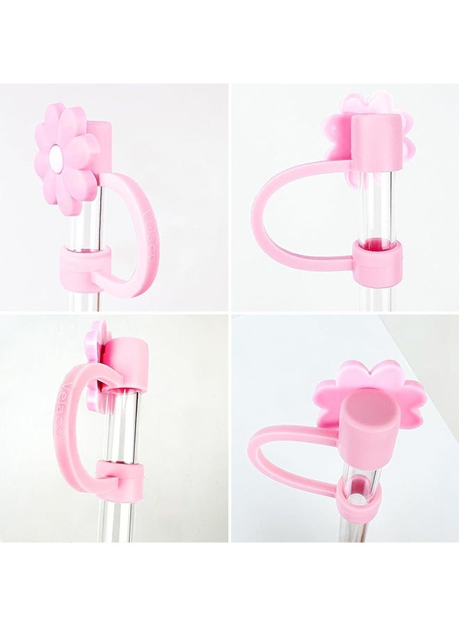 6 Pcs Silicone Straw Cover Cap,Straw Topper Compatible for 30 and 40 Oz Tumbler with Handle,10 mm 0.4 in Reusable Straw Tips Lids,Straw Tip Covers for Party Decor - Image 4